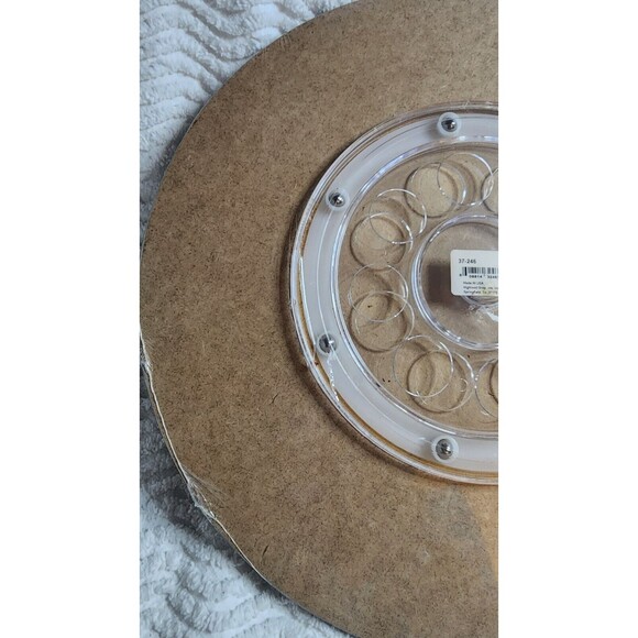 NEW Coastal 15" LAZY SUSAN SeaSide Shell LIGHTHOUSE Serving Plate NWT - Picture 6 of 9